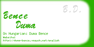 bence duma business card